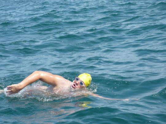 1er français handicapé à traverser la Manche à la nage