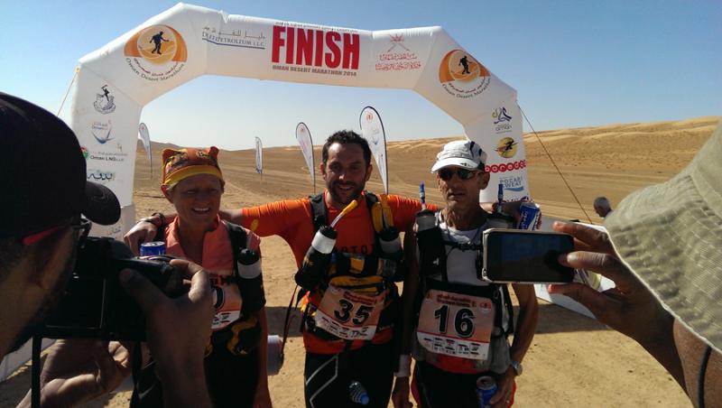 Oman désert marathon with Odile Hochard